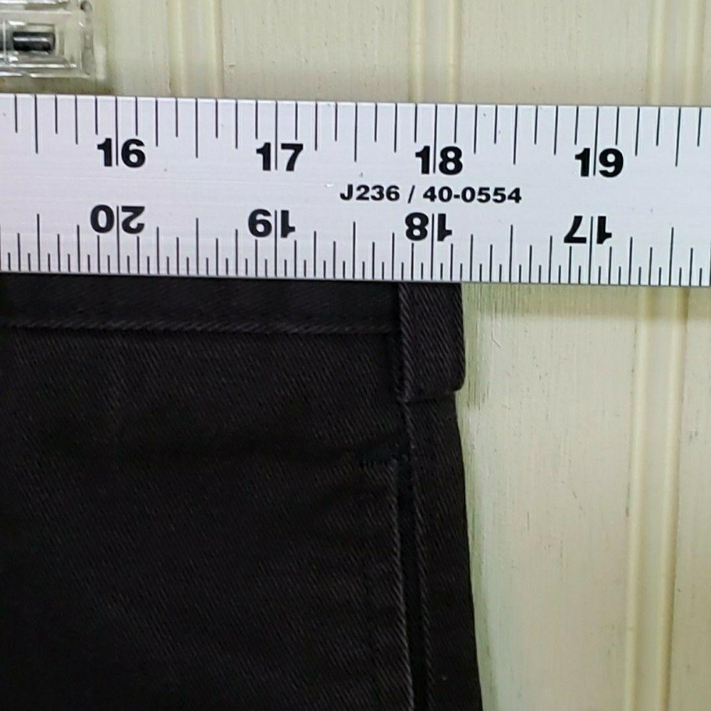 Savane Pants Mens 36x32 Black Pleated Chino Classic Fit Cotton Casual Slacks - Picture 4 of 9
